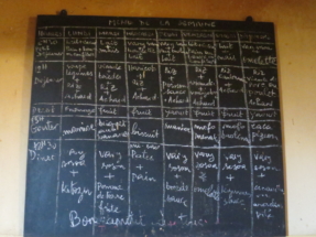 Menu de la semaine